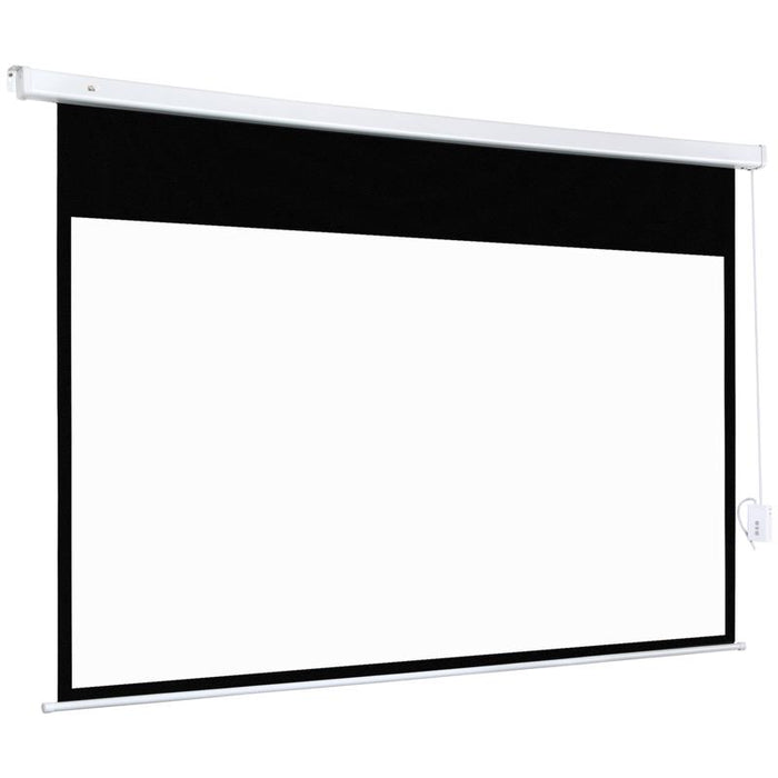 TELO PROIETTORE 100 POLLICI CON TELECOMANDO IN PVC E METALLO 247X7.5X168 CM BIANCO