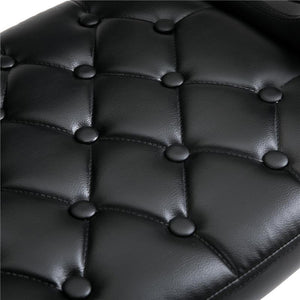 SGABELLO DA BAR ALTO CON SCHIENALE E BRACCIOLI GIREVOLE CON ALTEZZA REGOLABILE E POGGIAPIEDI FINTA PELLE NERA