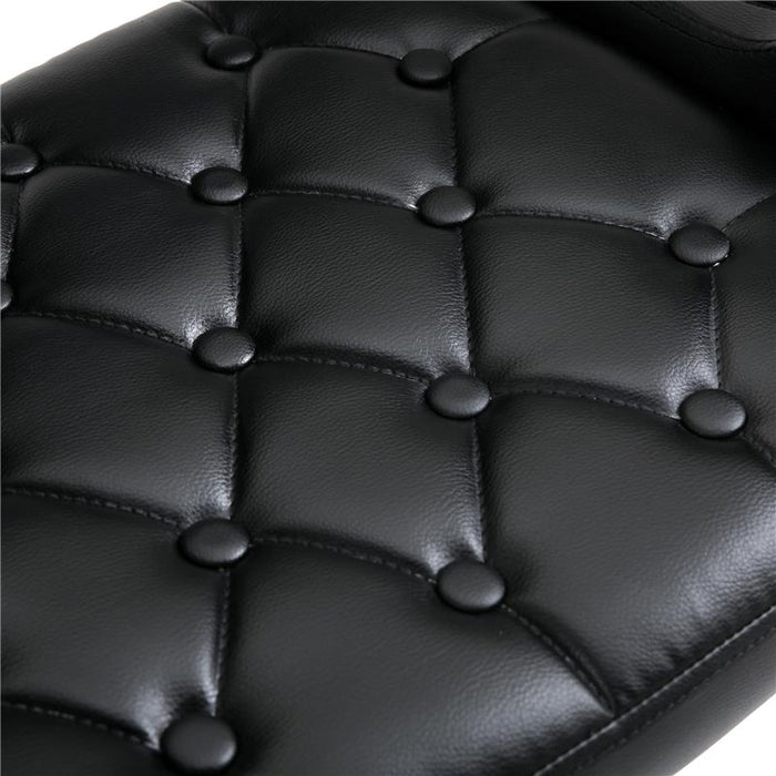 SGABELLO DA BAR ALTO CON SCHIENALE E BRACCIOLI GIREVOLE CON ALTEZZA REGOLABILE E POGGIAPIEDI FINTA PELLE NERA