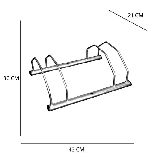 RASTRELLIERA PORTABICI 2 POSTI IN ACCIAIO ZINCATO 42X30X21 CM OKP