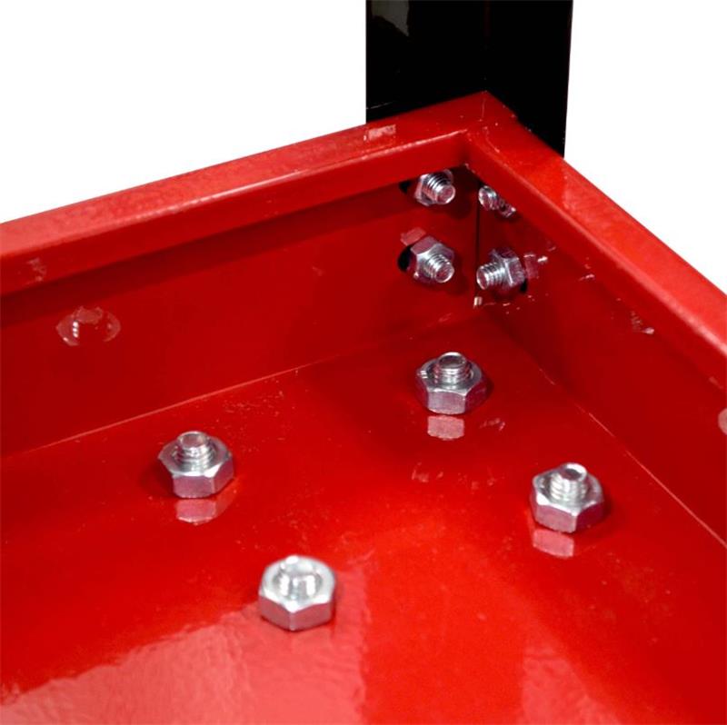 CARRELLETTO PORTAUTENSILI CON 3 RIPIANI 83 X 35 X H76 CM IN COLORE ROSSO