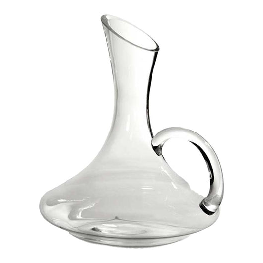 DECANTER AMPIO CON MANICO IN VETRO TRASPARENTE ELEGANTE 1.5 LITRI