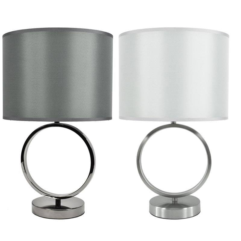 MAURY'S UNA LAMPADA DA TAVOLO DESIGN MODERNO CON BASE DI APPOGGIO TONDA IN COLORAZIONE ASSORTITA 45 CM