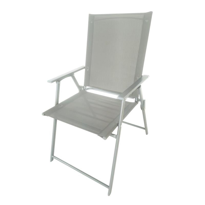 SEDIA PIEGHEVOLE MALIBÙ STRUTTURA IN ACCIAIO SEDUTA IN TEXTILENE COLORE ECRU 57X66X96 CM