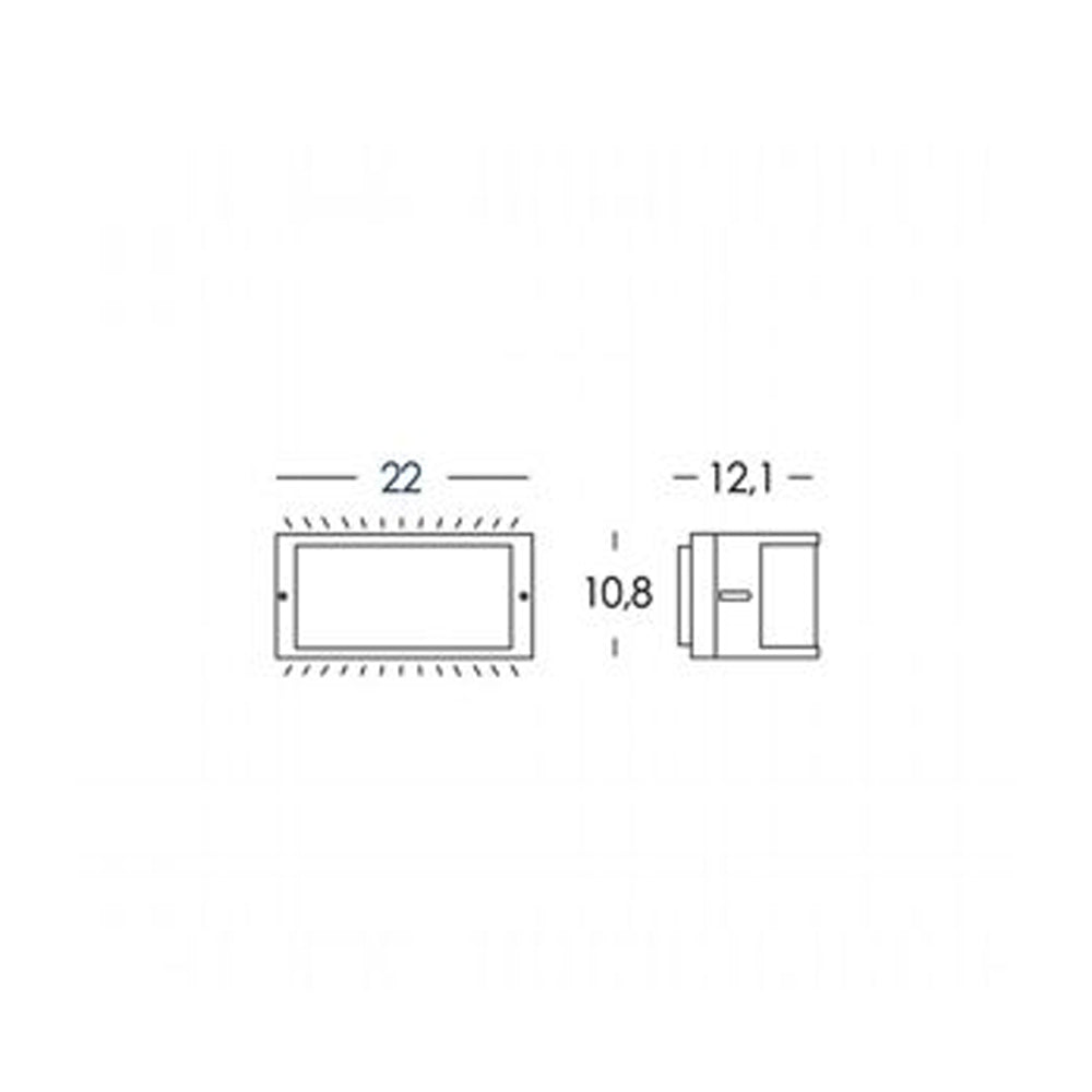 Applique Da Esterno Contemporanea Bia Alluminio Grigio 1 Luce E27