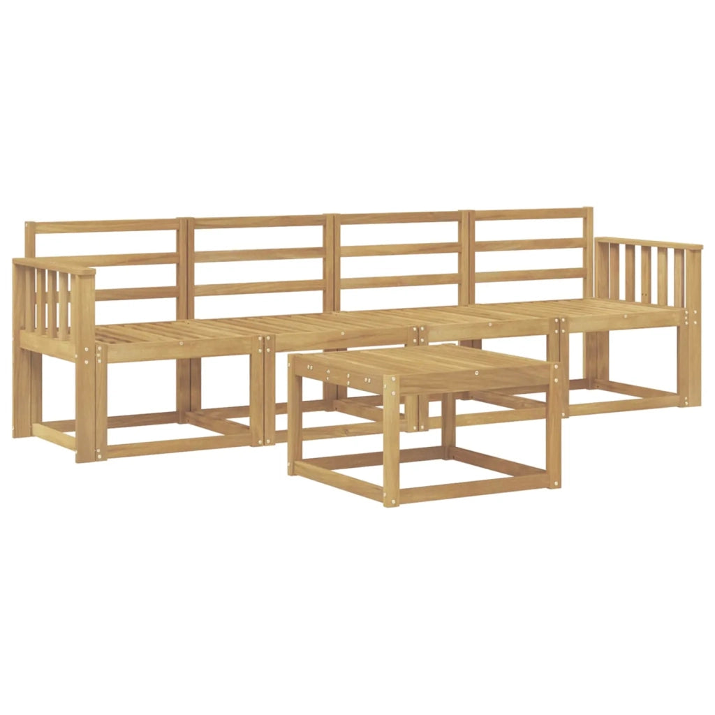 Set di divani da esterno 5 pcs Bianco 59 x 59 x 37 cm 3387203