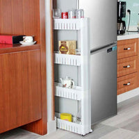 Carrellino Cucina Bagno Slim Salvaspazio 54.5x12.5 H 102.5cm Carrellino Porta Tutto