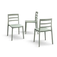 PAZZO DESIGN Sedia Luca set da 4 sedie verde in Polipropilene