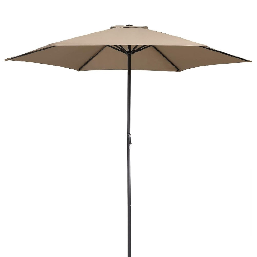 Ombrellone Giardino 2.7 mt con Palo Centrale AirVent Telo Poliestere Resistente Tortora