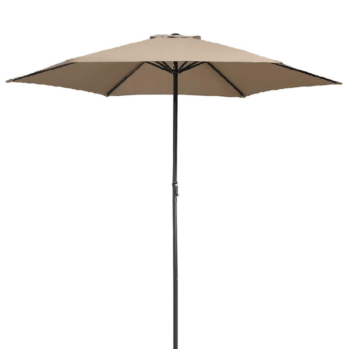 Ombrellone Giardino 2.7 mt con Palo Centrale AirVent Telo Poliestere Resistente Tortora