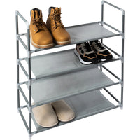 Scarpiera 4 Ripiani 12 Posti Porta Scarpe in Metallo Salvaspazio 72x58x28cm