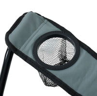 2pz Sedia Campeggio Portatile Pieghevole Telo Oxford Sacca con Maniglia H90cm Grigio