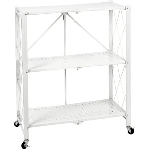 Scaffale Richiudibile Salvaspazio in Metallo Scaffalatura Multiuso Pieghevole