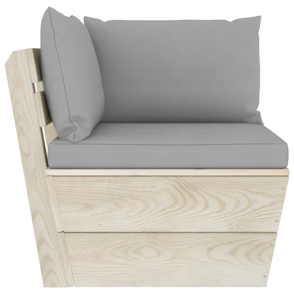 Divano da Giardino a 2 Posti su Pallet con Cuscini Legno Abete cod mxl 48815