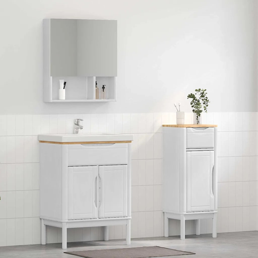 Set di mobili per il bagno con cassetto FLORO 2 pcs Bianco 3385880