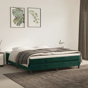 Giroletto a Molle con Materasso Verde Scuro 180x200 cm Velluto cod mxl 65817
