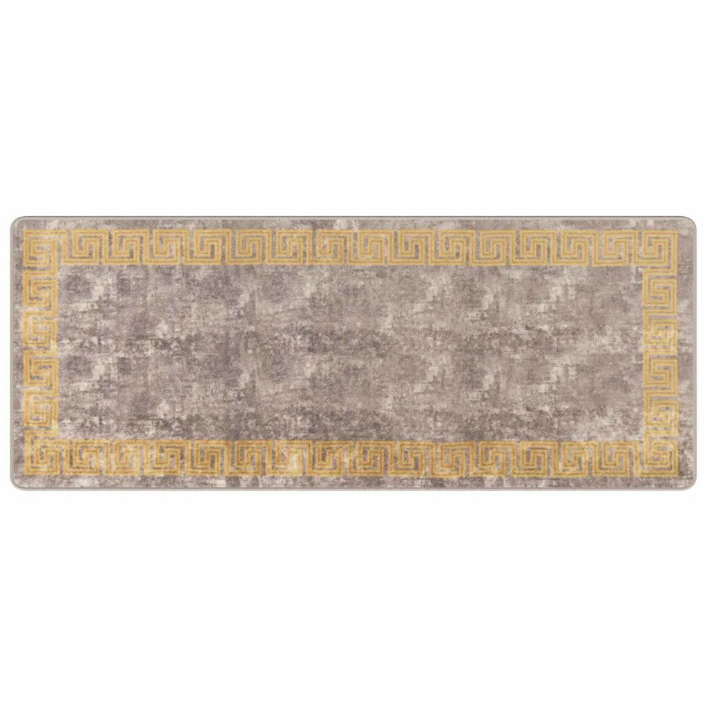 Runner Tappeto MARSA Grigio 80 x 200 cm Poliestere e PVC
