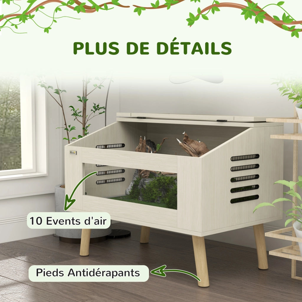 Terrarium per Rettili ¨C zephmum ¨C Vetro Temperato 80x50x60cm