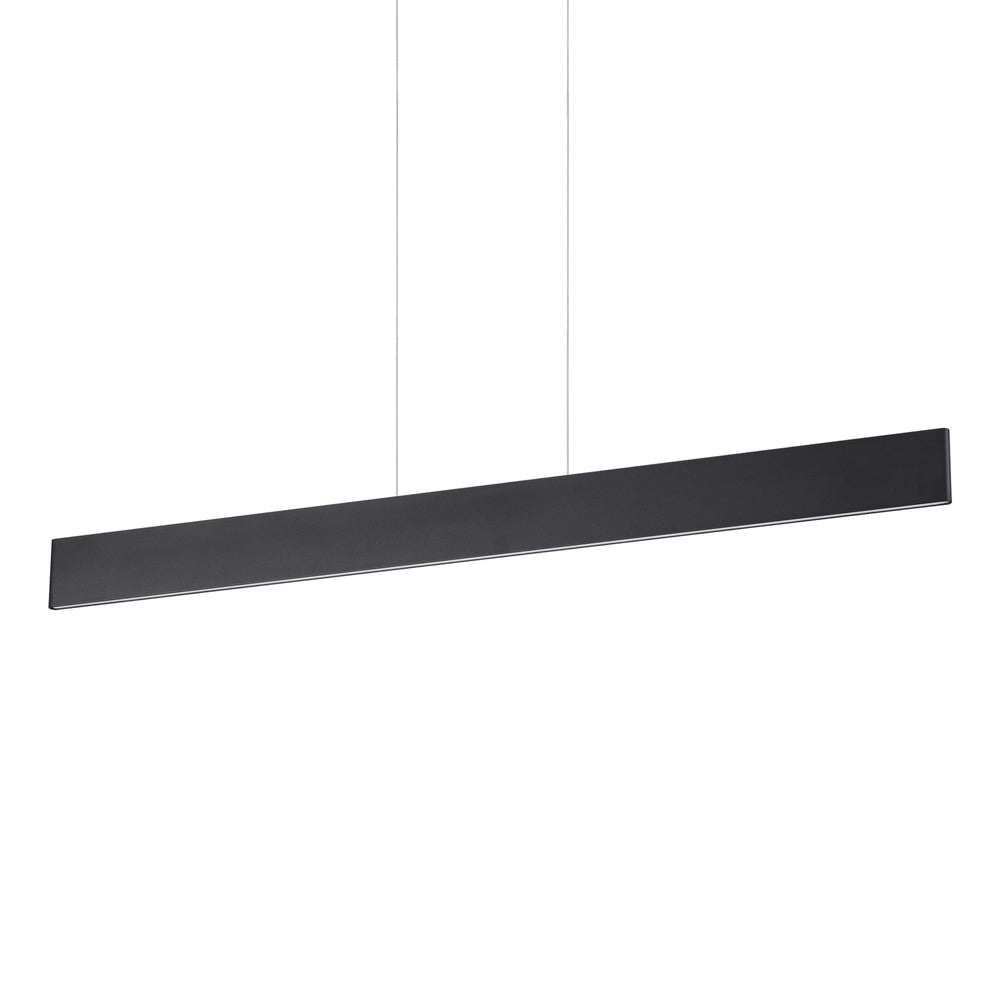 Sospensione Industrial-Minimal Desk Metallo Nero Led 32W 3000K Luce Calda