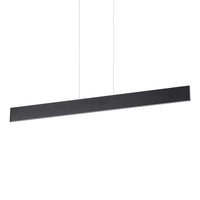 Sospensione Industrial-Minimal Desk Metallo Nero Led 32W 3000K Luce Calda