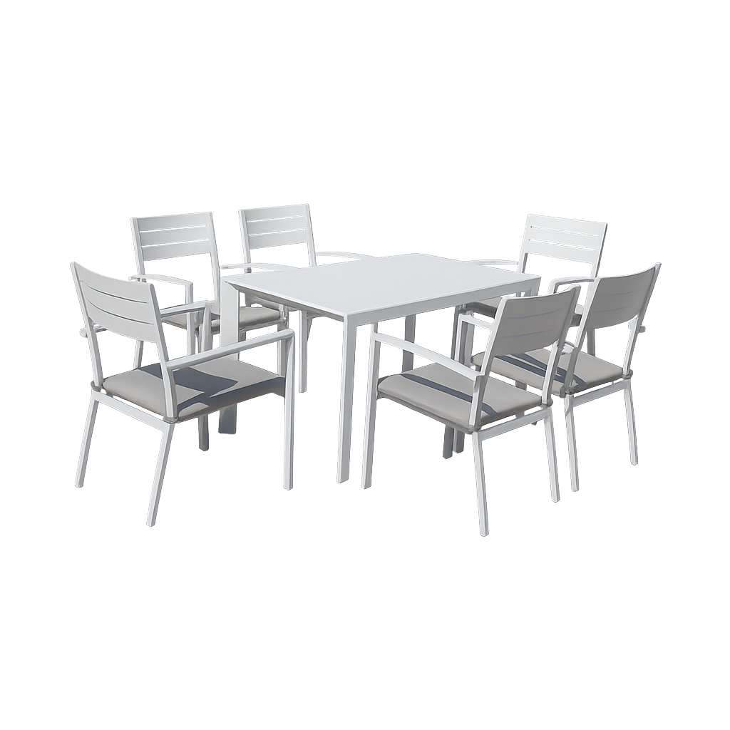 SET DA PRANZO TAVOLO E 6 SEDIE "ARREDO"