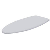 Copriasse Ricambio Asse da Stiro Rugby 125x46 cm Cotone Spugna Feltro Grigio