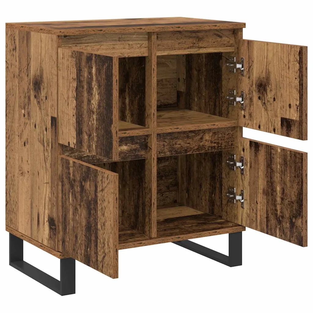 Credenza 2 pz-Set di 2 Buffet-Armadio da cucina Legno vecchio 60 x 35 x 70 cm 426152