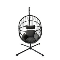 POLTRONA SOSPESA SEDIA A DONDOLO IN POLIRATTAN 108xh192 cm "AURA" DESIGN OVETTO