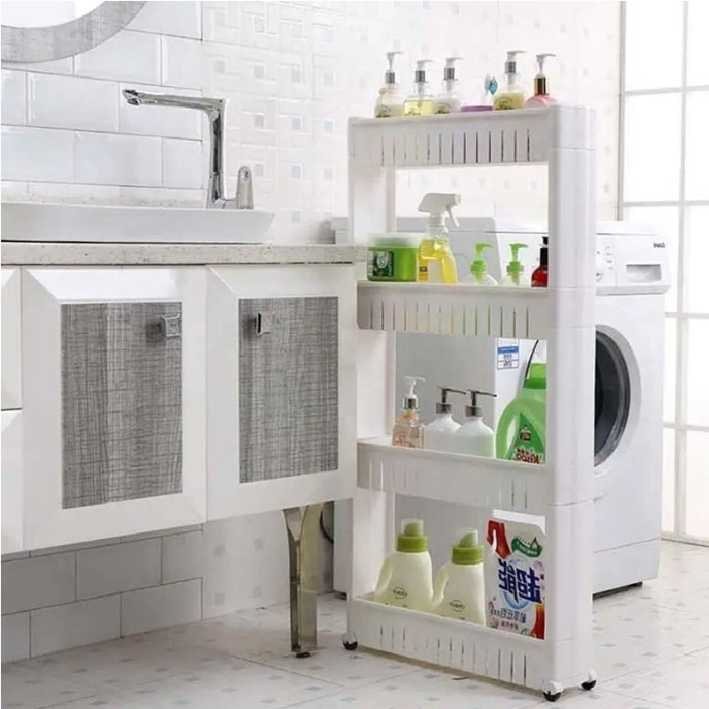 Carrellino Cucina Bagno Slim Salvaspazio 54.5x12.5 H 102.5cm Carrellino Porta Tutto