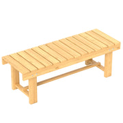 Panchina da giardino a 2 posti realizzata in legno massello impermeabile e resistente per giardino e terrazzo colore naturale.