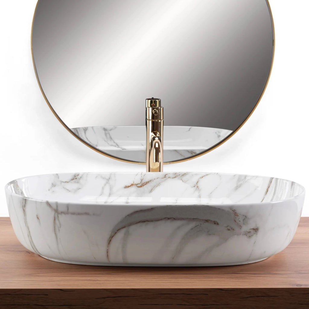 Lavabo Da Appoggio Rea Cleo 61 Shiny Aiax