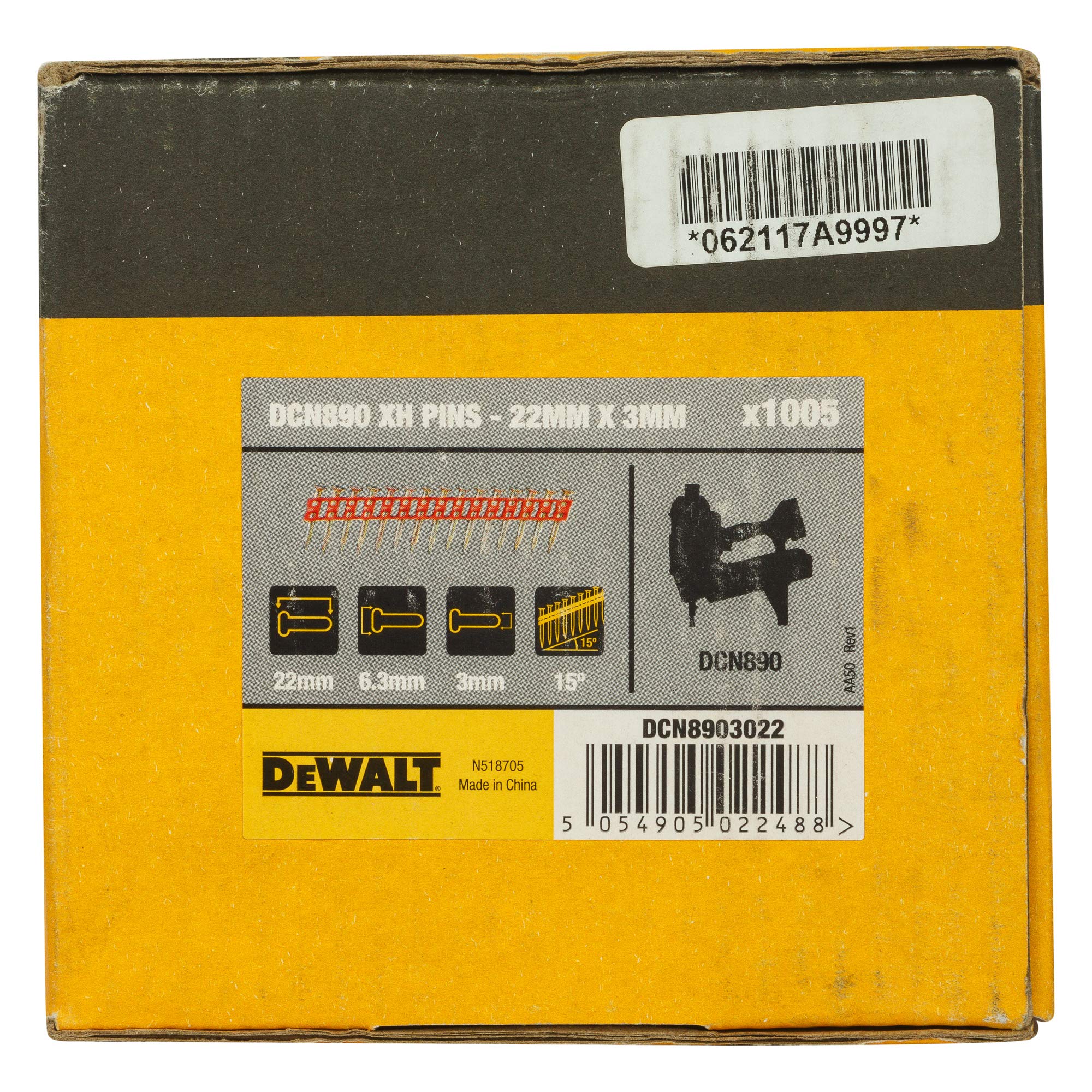 CHIODI PER CEMENTO DEWALT XH 22mm , 1000 PEZZI - DCN8903022