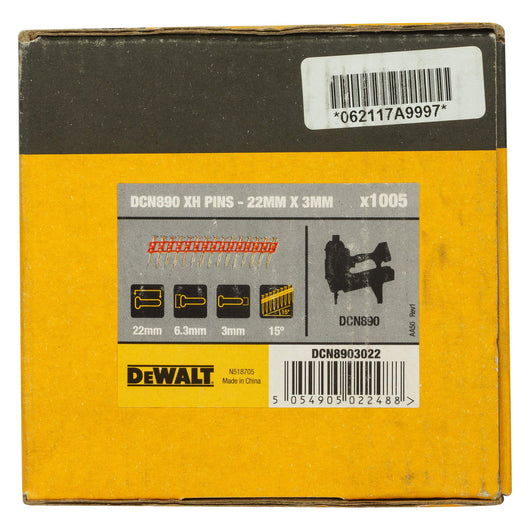 CHIODI PER CEMENTO DEWALT XH 22mm , 1000 PEZZI - DCN8903022