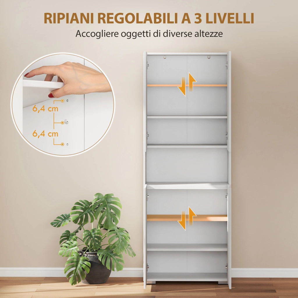 Credenza ¨C zephmum ¨C Bianco Lucido, 180 cm