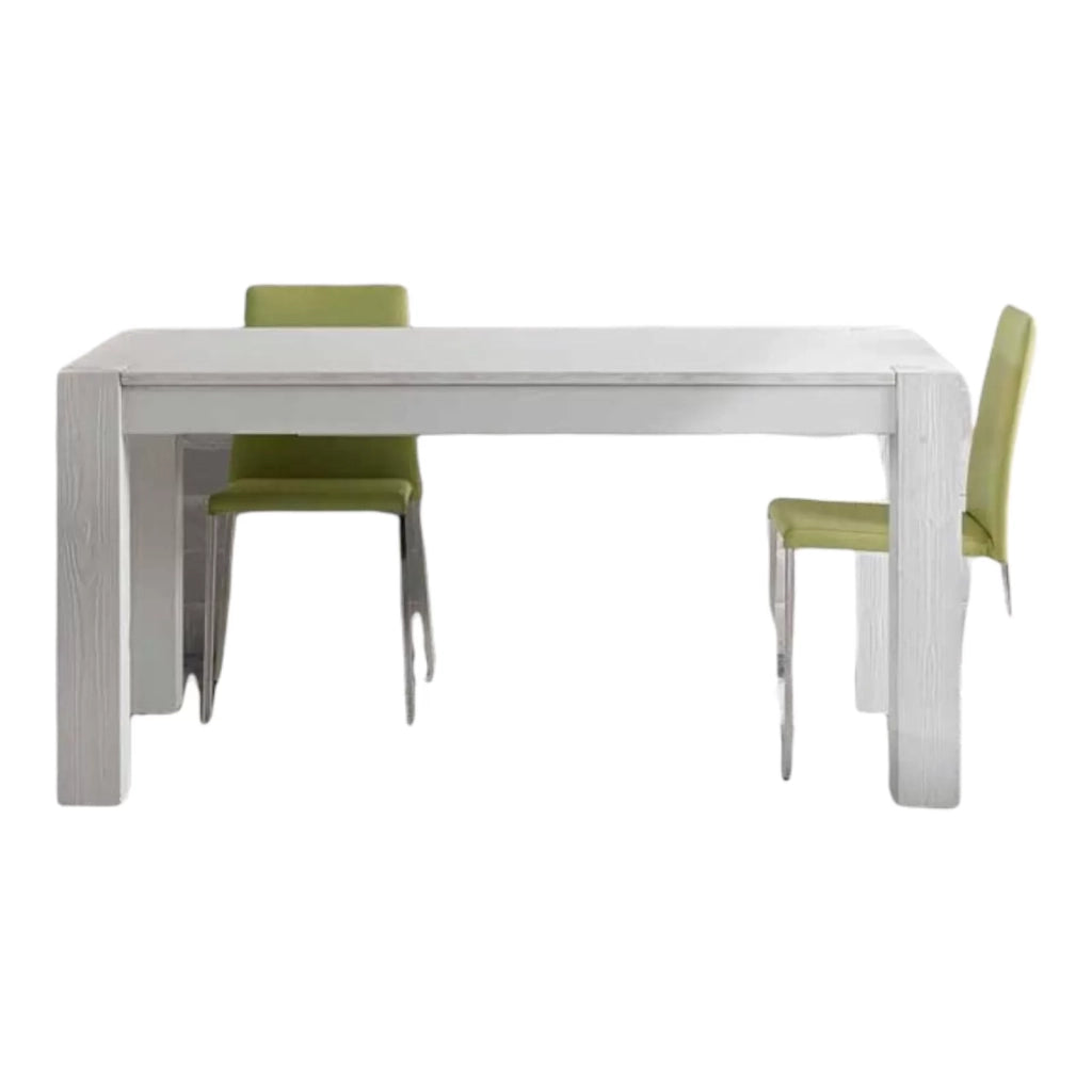 Tavolo abete bianco spazzolato allungabile misure 160x90 con 2 allunghe da 50 cm (643) - Mobili 2G