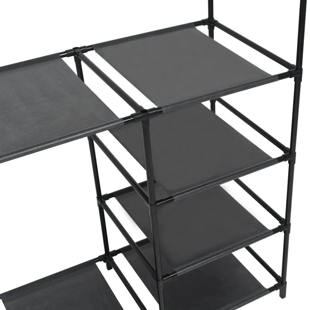 Appendiabiti Acciaio e Tessuto non Tessuto 87x44x158 cm Nero CFW6152921