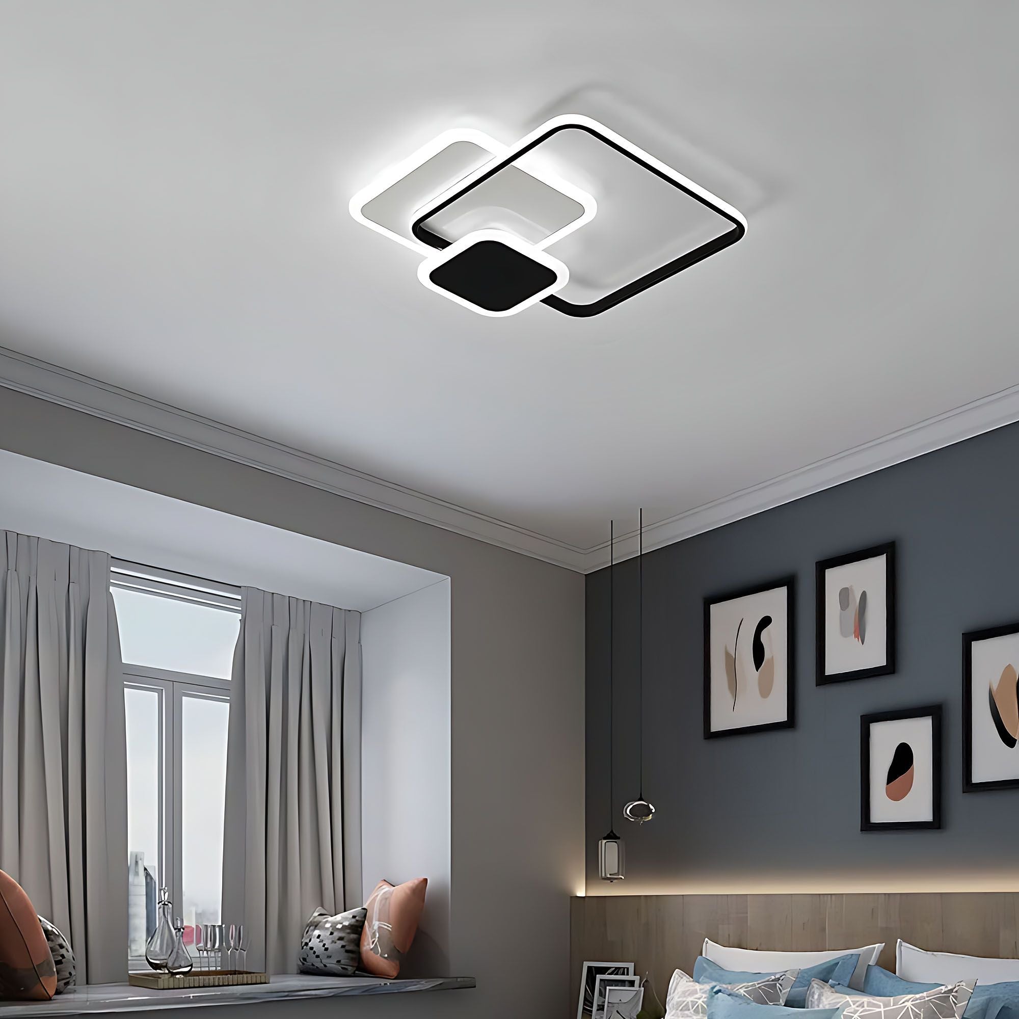 Lampada Da Soffitto Lhj079-c Black/white Led