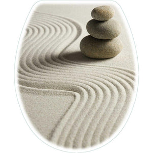 Bisk 04155 - sedile wc yucca in polipropilene con disegno pietre