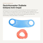 Faccialift con doppia cintura per le guance - Strumento anti-rughe - Allenatore labiale in silicone - Faccialift con cintura - Per la rigenerazione della pelle - Dimensioni: 12x8x6 cm