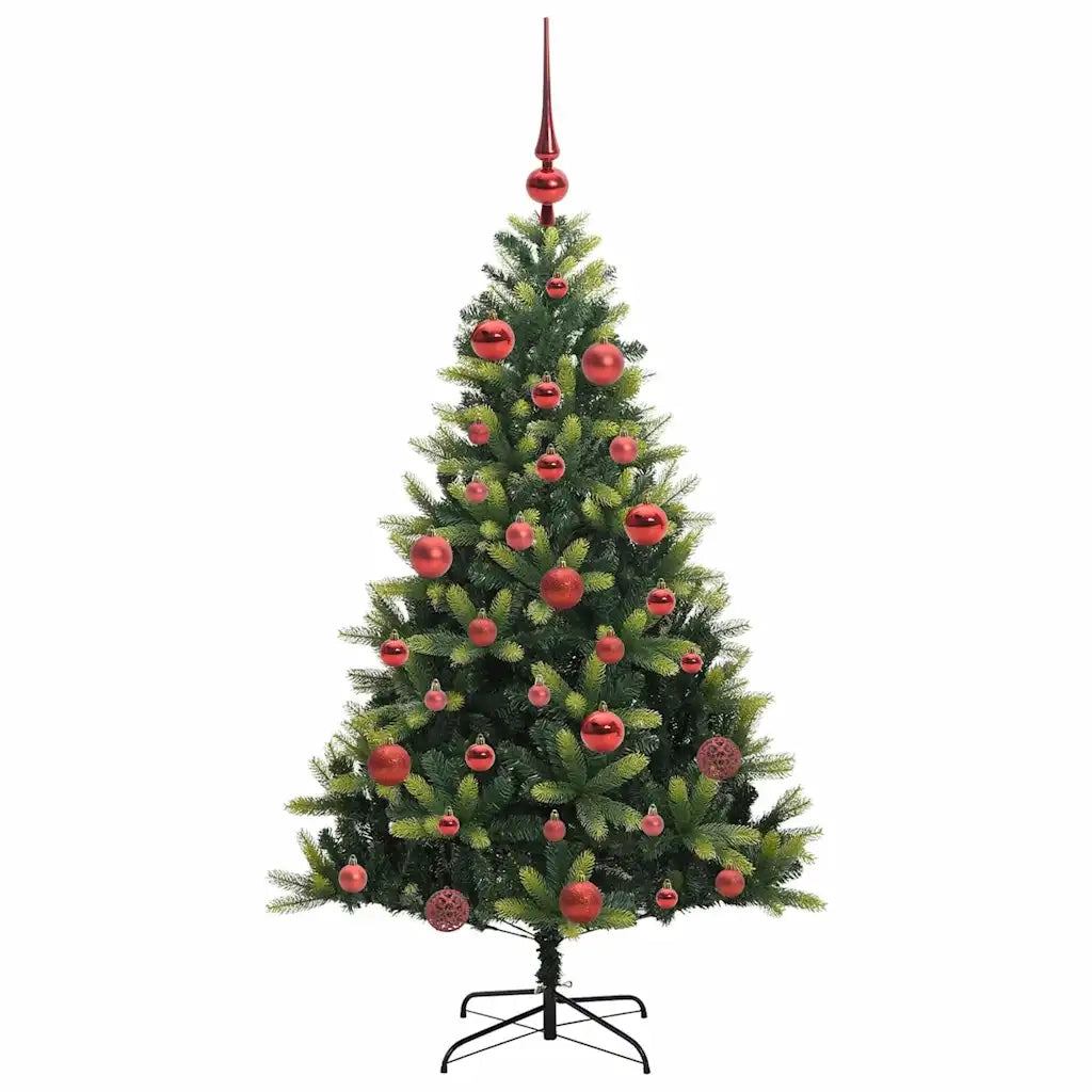 Albero di Natale | Decorazioni natalizie Artificiale Pieghevole 150 LED Verde 150 cm