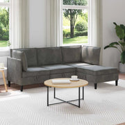 Set di mobili per il soggiorno 4 pcs Grigio Scuro Velluto