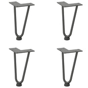 Set di 4 gambe a forcina robuste e stabili da 20 cm per tavolino stile moderno acciaio massiccio antracite 02_0056713