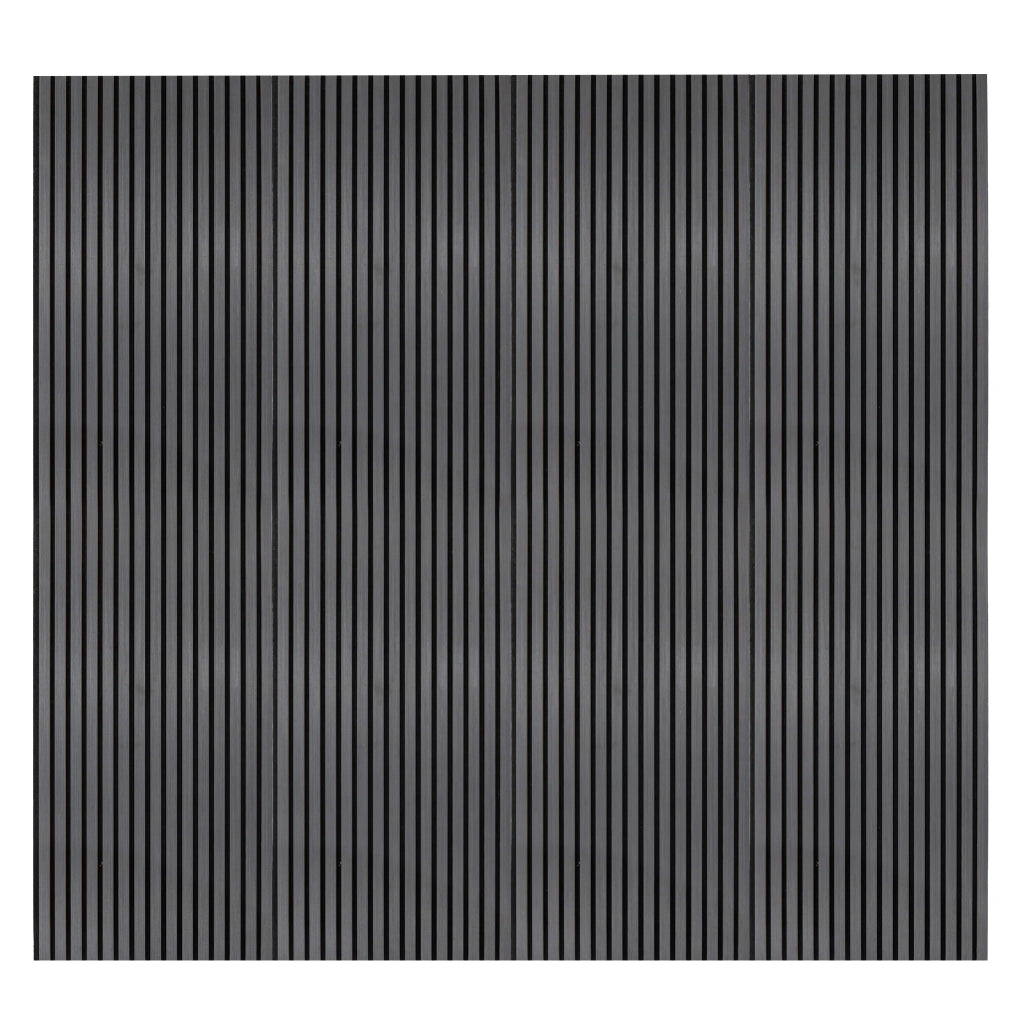 Coppia di Pannelli Fonoassorbenti con Doghe Grigio Antracite 3D 2400 x 600mm