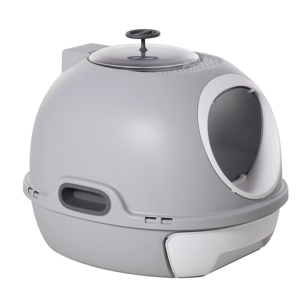 Casetta per Lettiera Gatti Portatile ¨C zephmum ¨C Grigio con Ante e Tiroio
