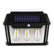 Lampada luce faretto solare faro esterno sensore movimento luce calda 38W