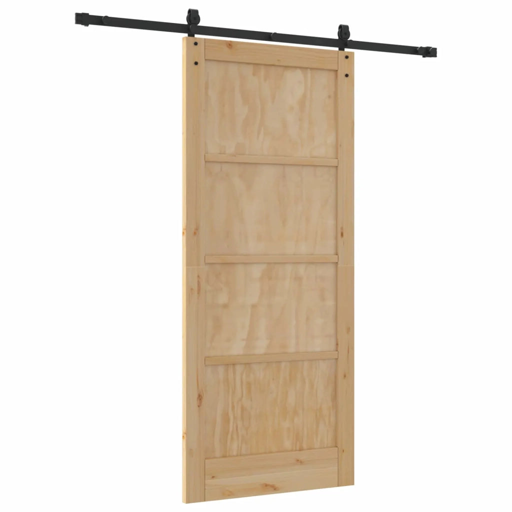 Porta scorrevole ORKDAL Naturale e Nero 86 x 198,5 cm 3445564