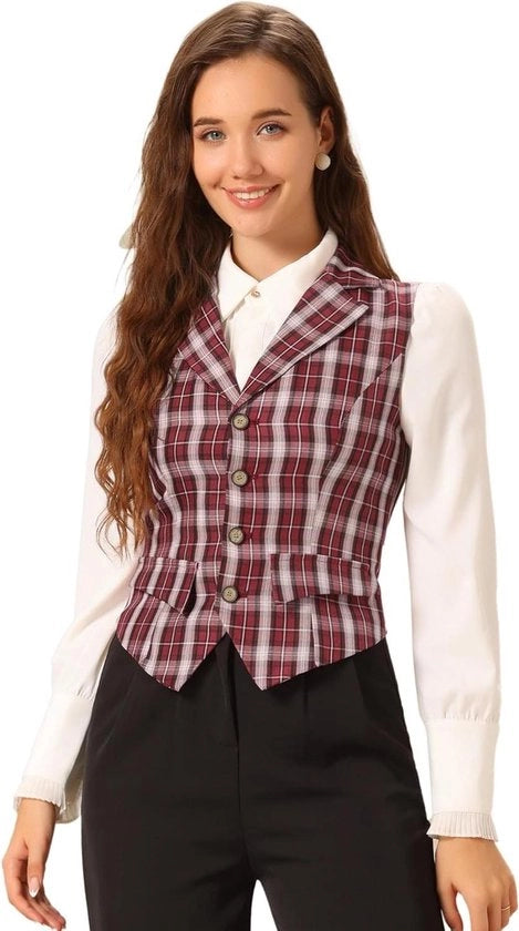 Vestone femminile con collo a V ricamato - Aspetto vintage - Design trendy