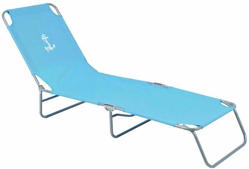 SOB TAORMINA LETTINO SDRAIO BRANDINA PRENDISOLE PIEGHEVOLE AZZURRO 188 X 58 X H25 CM