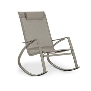 SEDIA POLTRONA A DONDOLO "ARIA" IN ALLUMINIO DESIGN MODERNO