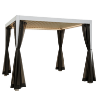 GAZEBO PERGOLA BIOCLIMATICA 3x3x2,4h mt A LAMELLE ORIENTABILI PER GIARDINO